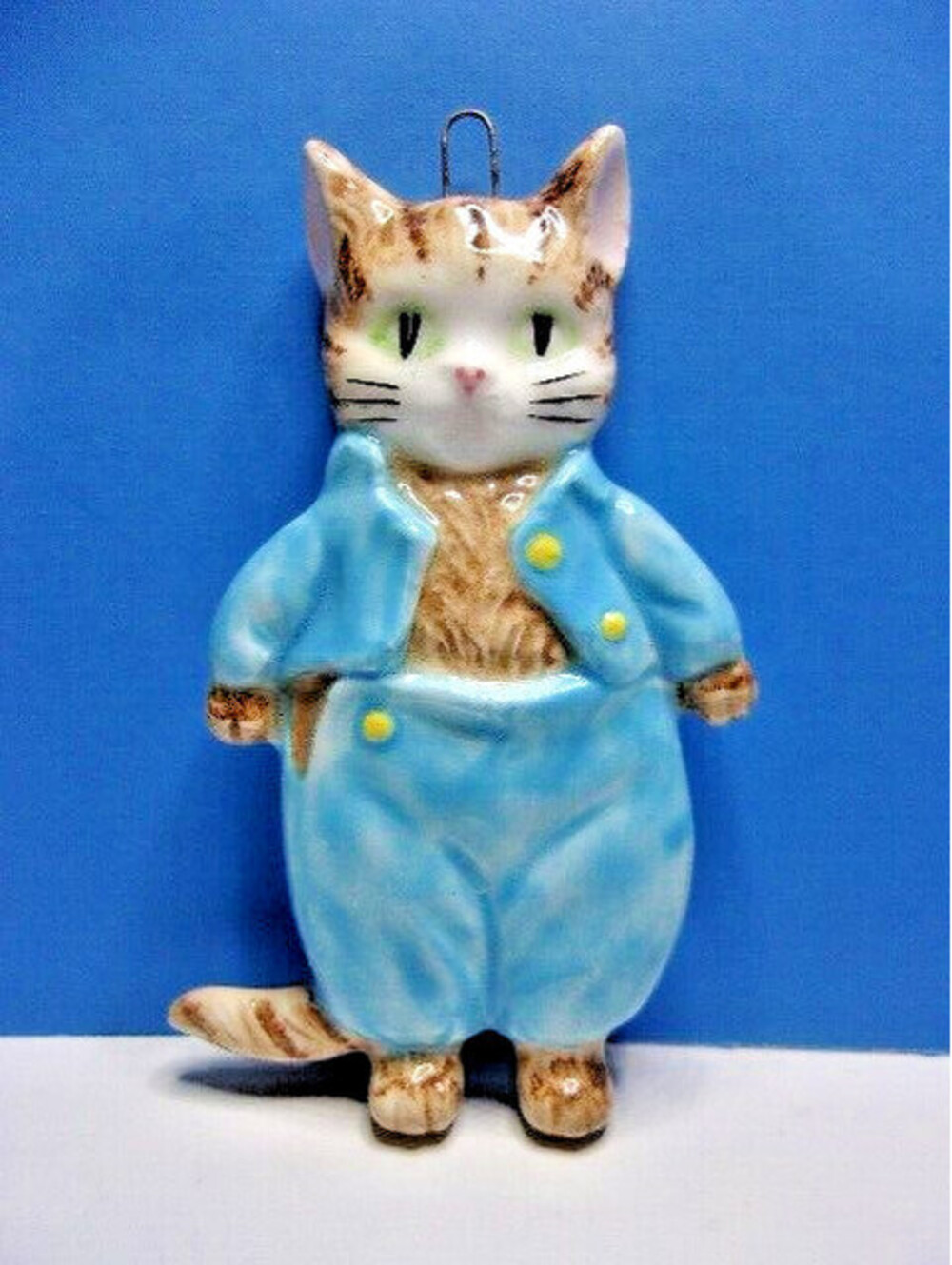 Schmid Beatrix Potter 1982 TOM KITTEN Ornament FW Ceramic Christmas or Easter